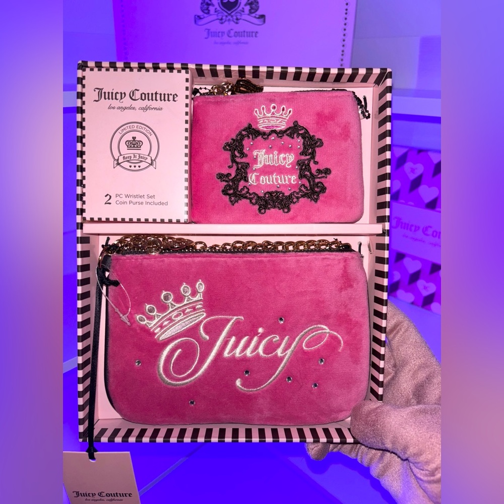 👑 Juicy Couture 2 PC Wristlet Set - Limited Edition 👑